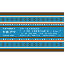 名刺作成｜エスニック_ライン_2｜7261